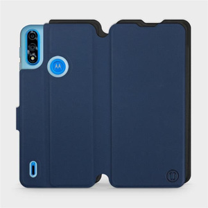 Etui Soft Touch do Motorola Moto E7 Power - wzór Głęboki granat z czernią