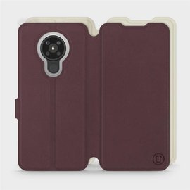 Etui Soft Touch do Nokia 5.3 - wzór Matowy burgund z platyną
