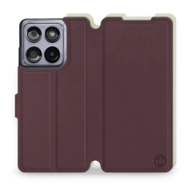 Etui Soft Touch do Motorola Edge 60 Fusion - wzór Matowy burgund z platyną