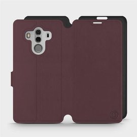 Etui Soft Touch do Huawei Mate 10 Pro - wzór Matowy burgund z czernią