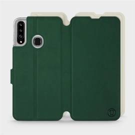 Etui Soft Touch do Samsung Galaxy A20S - wzór Miejska zieleń z platyną