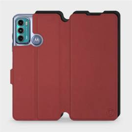 Etui Soft Touch do Motorola Moto G60 - wzór Zachodząca czerwień z czernią