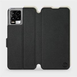 Etui Soft Touch do Realme 8 - wzór Satynowa czerń z platyną