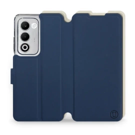 Etui Soft Touch do OPPO A5 5G - wzór Głęboki granat z platyną