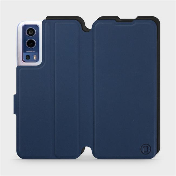 Etui Soft Touch do Vivo Y52 5G - wzór Głęboki granat z czernią