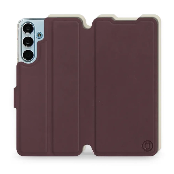 Etui Soft Touch do Samsung Galaxy M55 5G - wzór Matowy burgund z platyną