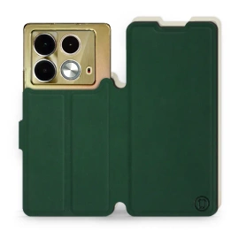 Etui Soft Touch do Infinix Note 40 - wzór Miejska zieleń z platyną