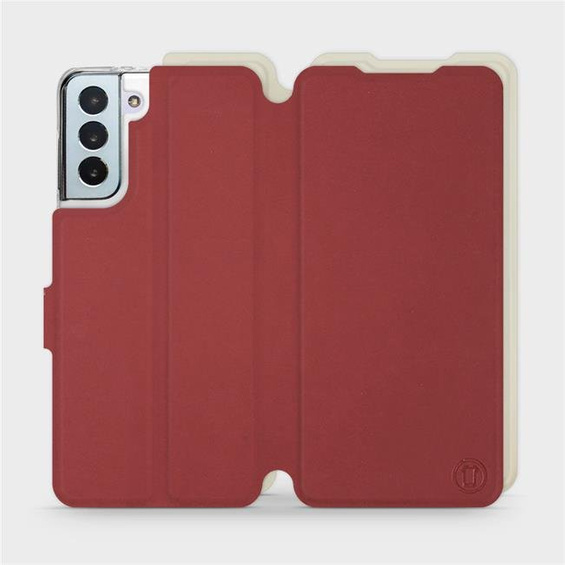 Etui Soft Touch do Samsung Galaxy S21 Plus - wzór Zachodząca czerwień z platyną