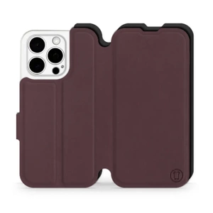 Etui Soft Touch do Apple iPhone 15 Pro - wzór Matowy burgund z czernią