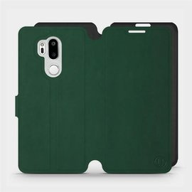 Etui Soft Touch do LG G7 ThinQ - wzór Miejska zieleń z czernią