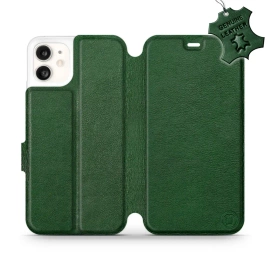 Etui ze skóry naturalnej do Apple iPhone 11 - wzór Green Leather