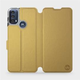 Etui do Motorola Moto E40 - wzór Gold&Orange