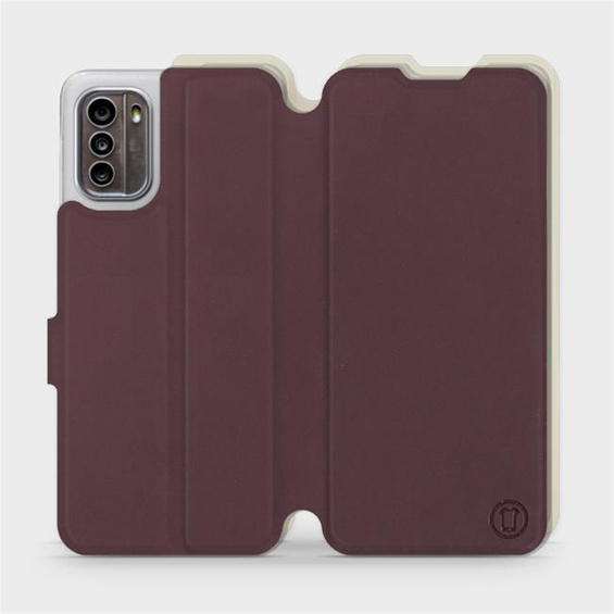 Etui Soft Touch do Nokia G60 5G - wzór Matowy burgund z platyną