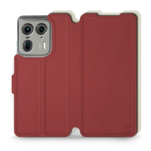 Etui Soft Touch do Motorola Edge 50 Ultra - wzór Zachodząca czerwień z platyną