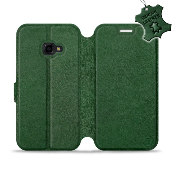 Etui ze skóry naturalnej do Samsung Galaxy Xcover 4 - wzór Green Leather