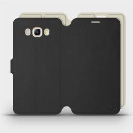 Etui Soft Touch do Samsung Galaxy J7 2016 - wzór Satynowa czerń z platyną