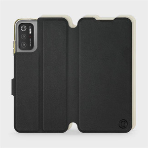 Etui Soft Touch do Xiaomi POCO M3 Pro 5G - wzór Satynowa czerń z platyną