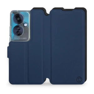 Etui Soft Touch do OPPO Reno 11F - wzór Głęboki granat z czernią