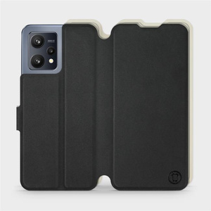 Etui Soft Touch do Realme 9 - wzór Satynowa czerń z platyną