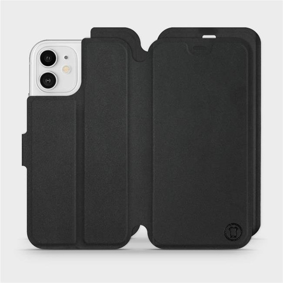 Etui Soft Touch do Apple iPhone 12 - wzór Satynowa czerń