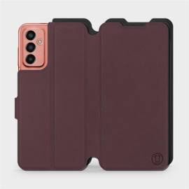 Etui Soft Touch do Samsung Galaxy M13 - wzór Matowy burgund z czernią