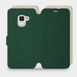 Etui Soft Touch do Samsung Galaxy J6 2018 - wzór Miejska zieleń z platyną