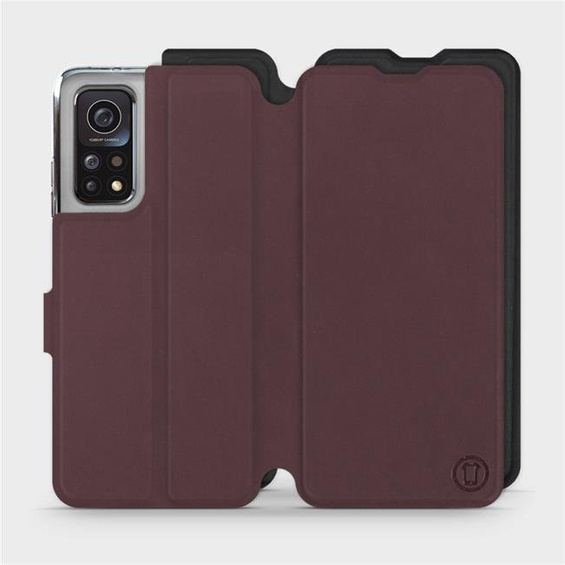 Etui Soft Touch do Xiaomi MI 10T - wzór Matowy burgund z czernią