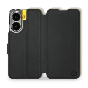 Etui Soft Touch do Xiaomi POCO X7 Pro - wzór Satynowa czerń z platyną