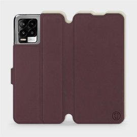 Etui Soft Touch do Realme 8 Pro - wzór Matowy burgund z platyną