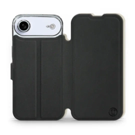 Etui Soft Touch do Apple iPhone 17 Air - wzór Satynowa czerń z platyną