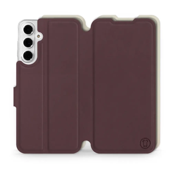 Etui Soft Touch do Samsung Galaxy A16 5G - wzór Matowy burgund z platyną