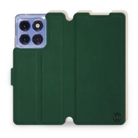 Etui Soft Touch do Motorola Edge 60 Pro - wzór Miejska zieleń z platyną