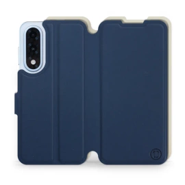 Etui Soft Touch do OnePlus Nord 5 - wzór Głęboki granat z platyną