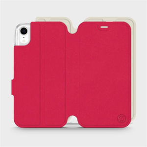 Etui Soft Touch do Apple iPhone XR - wzór Żywa czerwień z platyną