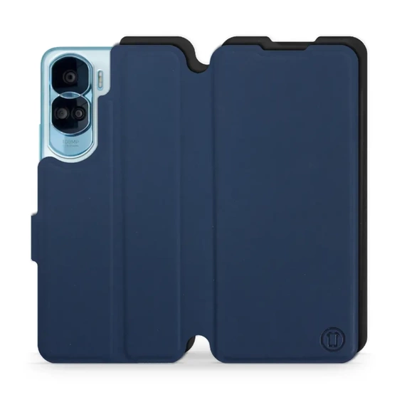 Etui Soft Touch do Huawei Honor 90 Lite - wzór Głęboki granat z czernią