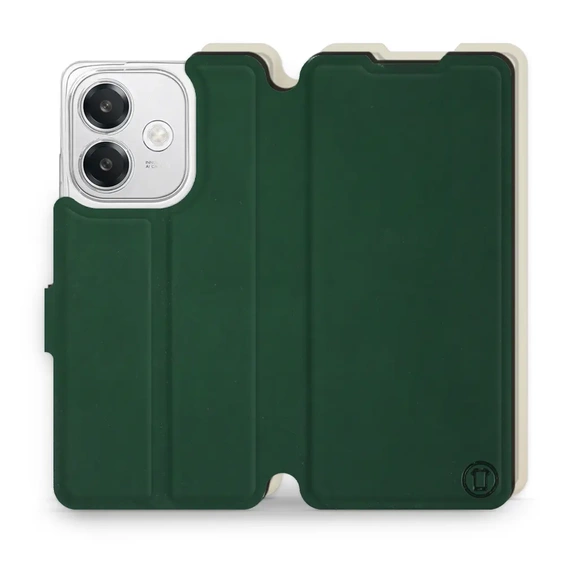 Etui Soft Touch do OPPO A60 5G - wzór Miejska zieleń z platyną