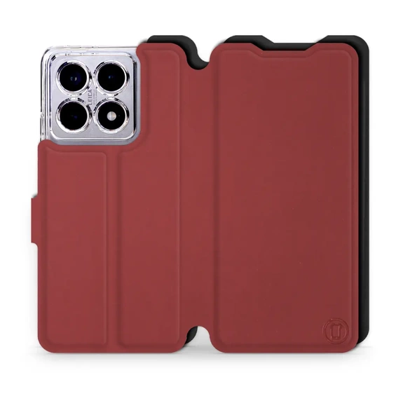 Etui Soft Touch do Xiaomi 14T Pro - wzór Zachodząca czerwień z czernią