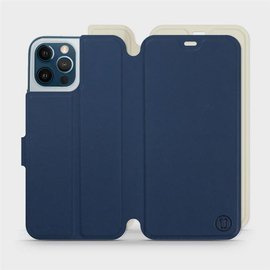 Etui Soft Touch do Apple iPhone 12 Pro Max - wzór Głęboki granat z platyną