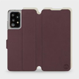 Etui Soft Touch do Samsung Galaxy A52 - wzór Matowy burgund z platyną