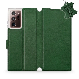 Etui ze skóry naturalnej do Samsung Galaxy Note 20 Ultra - wzór Green Leather