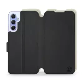Etui Soft Touch do Samsung Galaxy A34 5G - wzór Satynowa czerń z platyną
