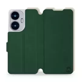 Etui Soft Touch do Realme C55 - wzór Miejska zieleń z platyną