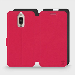 Etui Soft Touch do Huawei Mate 9 Pro - wzór Żywa czerwień z czernią