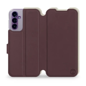 Etui Soft Touch do Samsung Galaxy A14 5G - wzór Matowy burgund z platyną