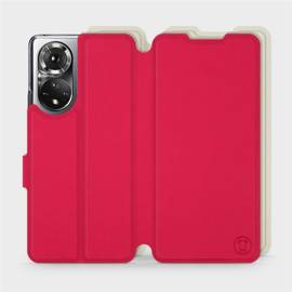 Etui Soft Touch do Huawei Honor 50 - wzór Żywa czerwień z platyną