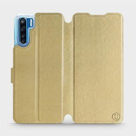 Etui do OPPO A91 - wzór Gold&Orange
