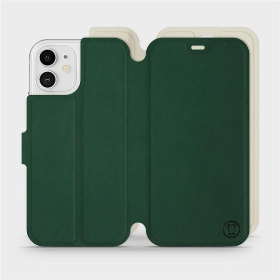 Etui Soft Touch do Apple iPhone 12 - wzór Miejska zieleń z platyną