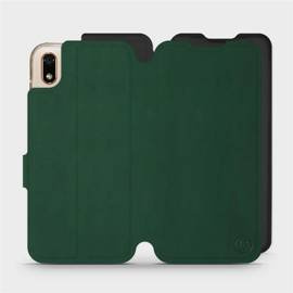 Etui Soft Touch do Huawei Y5 2019 - wzór Miejska zieleń z czernią