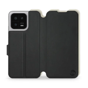 Etui Soft Touch do Xiaomi 13 - wzór Satynowa czerń z platyną