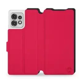 Etui Soft Touch do Motorola Edge 40 Pro - wzór Żywa czerwień z czernią